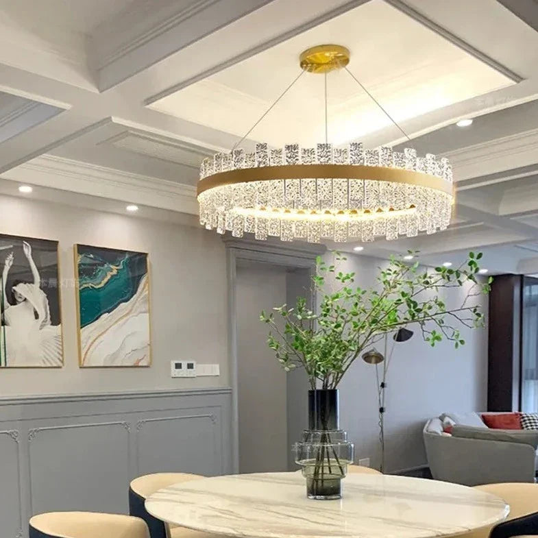 Flake Modern style Round crystal chandelier - view 4