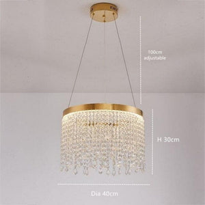 Modern Crystal Tassel Ring Chandelier - view 9