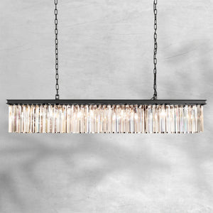 Riel Rectangular Chandelier 59" - view 2