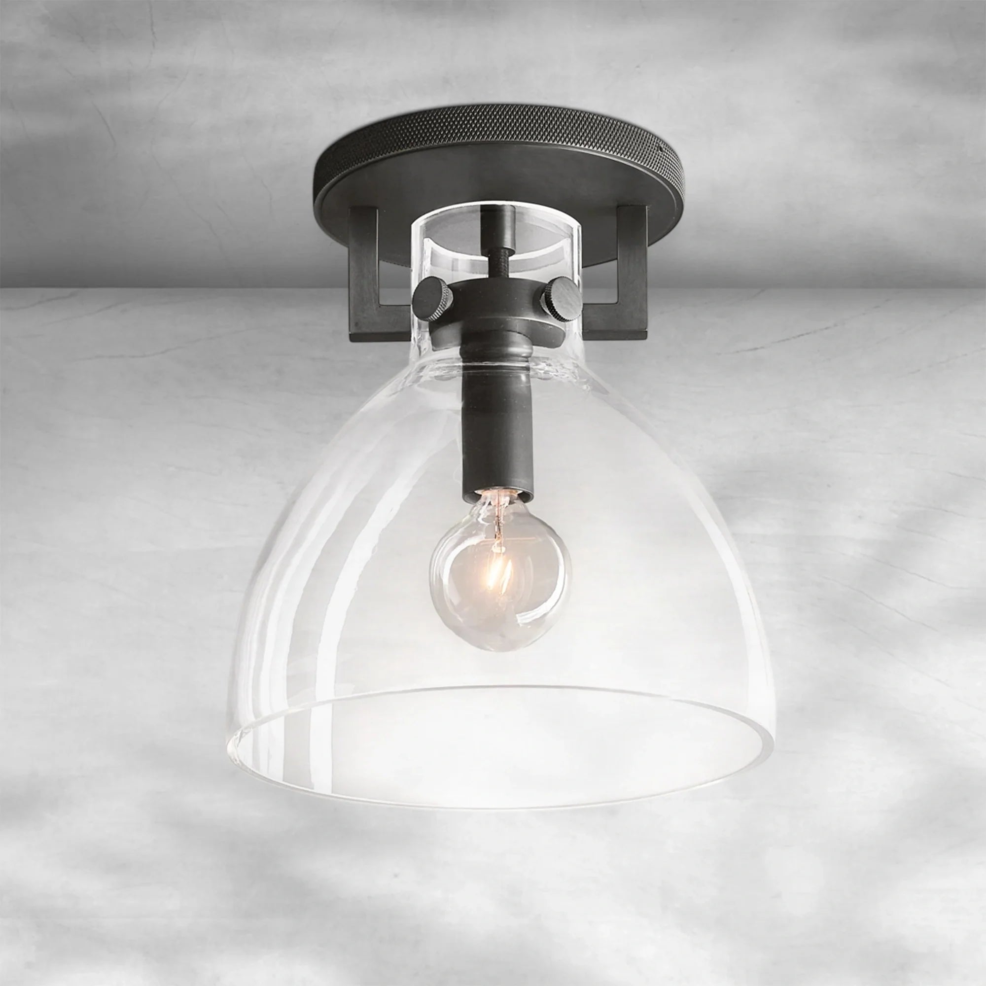 Modulus Glass Cloche Flushmount