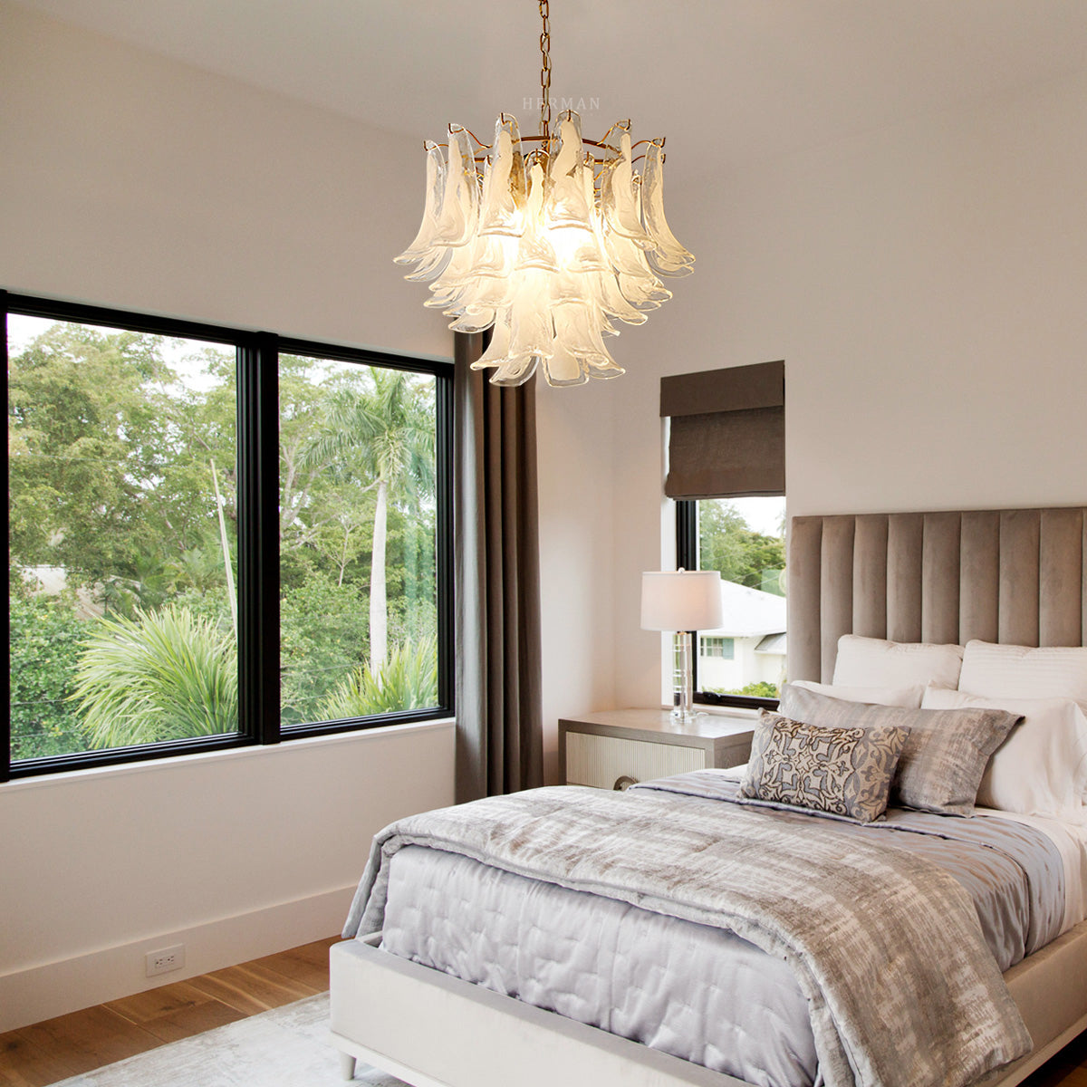 Virelia Tiered Glass Chandelier - Gold - view 3