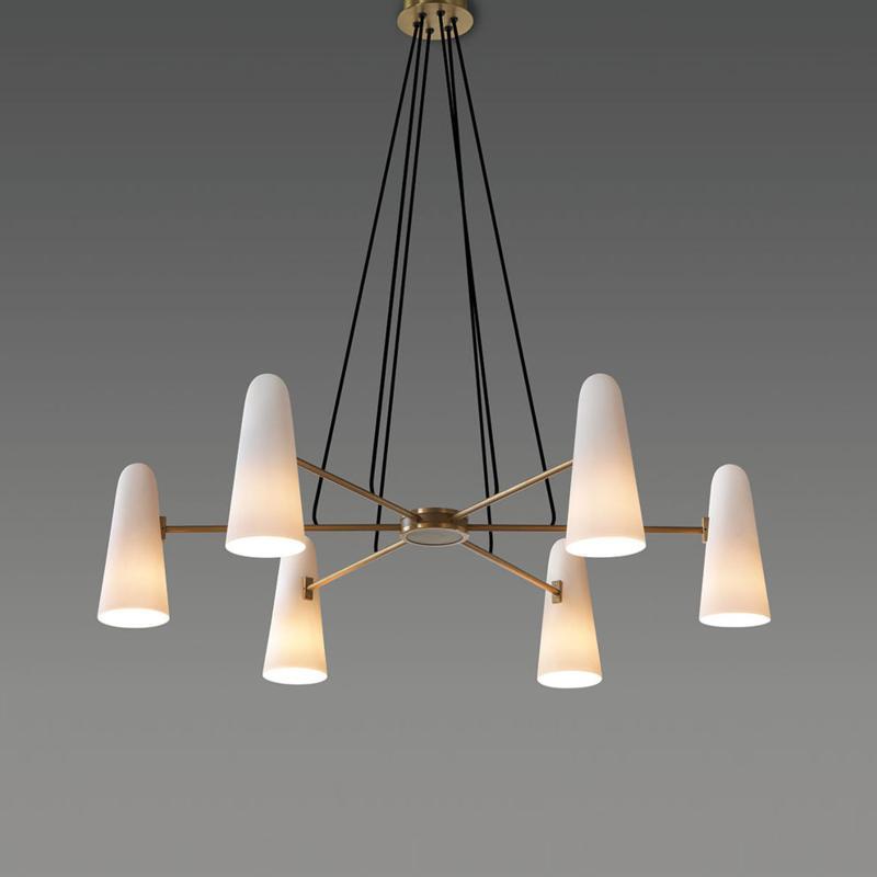 Kevin Alen White Chandelier 6 Lights Chandeliers