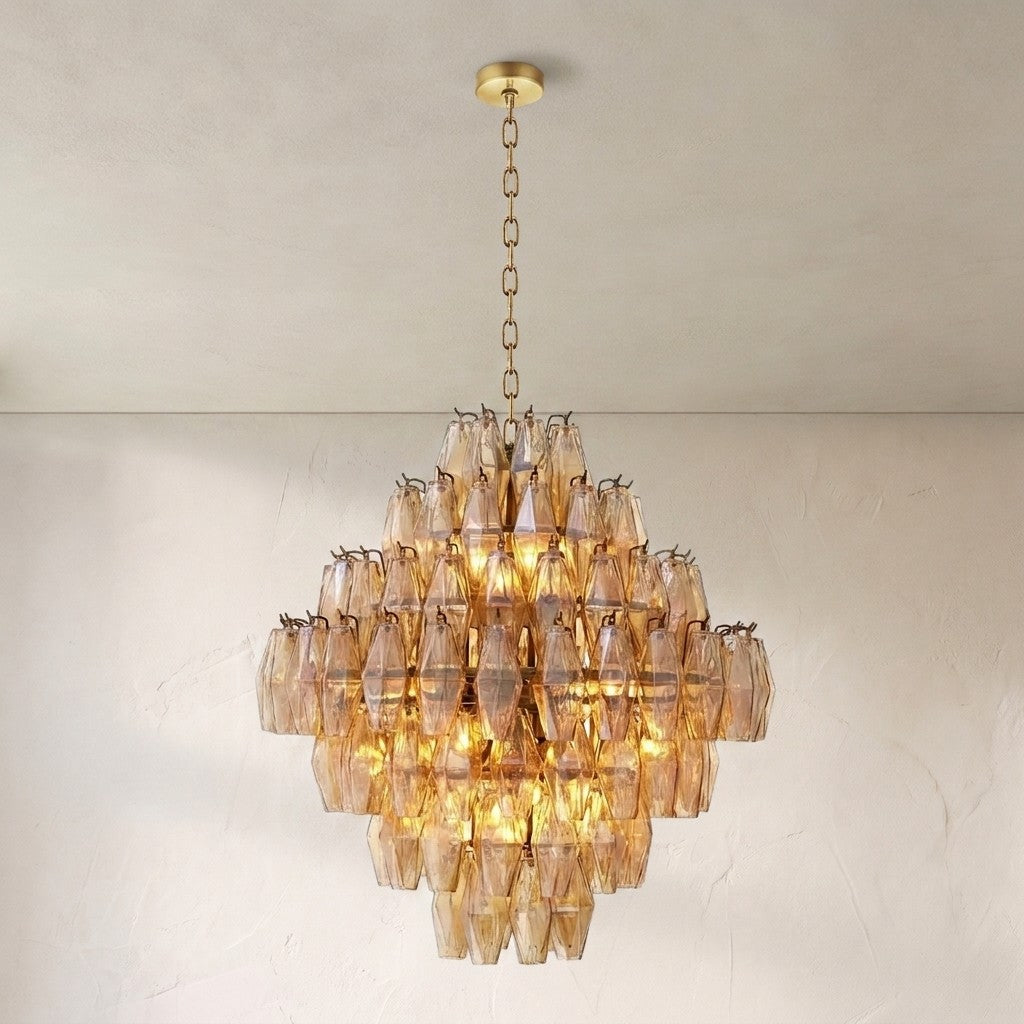 Darren Smoke Glass Large Chandelier