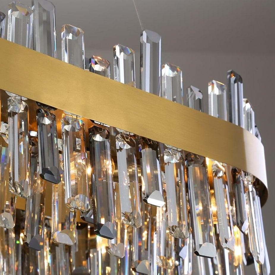 Elegance Rectangle Golden Lamp frame Crystal Chandelier 32" / 47", rectangular - view 5