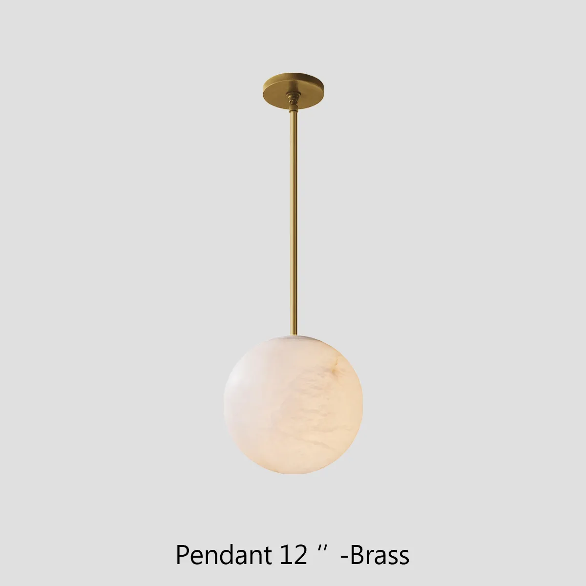 Theseus Alabaster Modern Ball Pendant Light - view 2