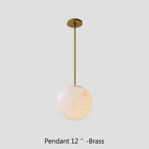 Theseus Alabaster Modern Ball Pendant Light - view 2