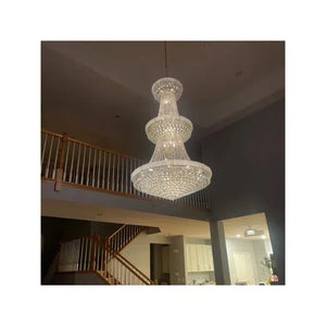 Luxury French Empire Chandelier for Villa Hall Ceiling Three-layers Crystal Light for Hotel Lobby - view 12