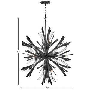Bergamots 13 Lights  Chandelier 42"H - view 2