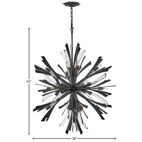 Bergamots 13 Lights  Chandelier 42"H - view 2