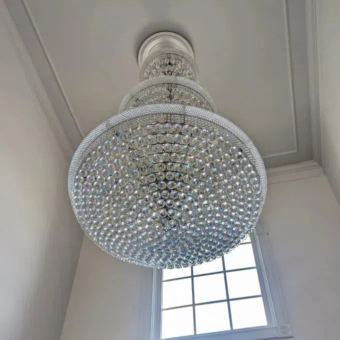Luxury French Empire Chandelier for Villa Hall Ceiling Three-layers Crystal Light for Hotel Lobby - view 23