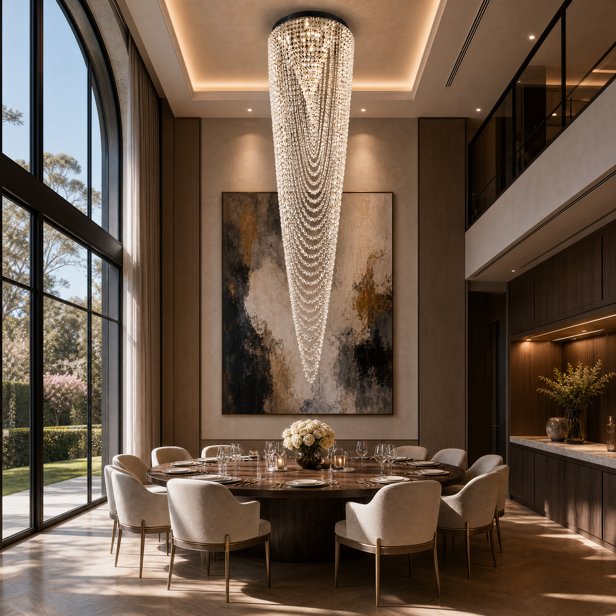Dream Veil Modern Sculptural Pendant Light, K9 crystal - view 4