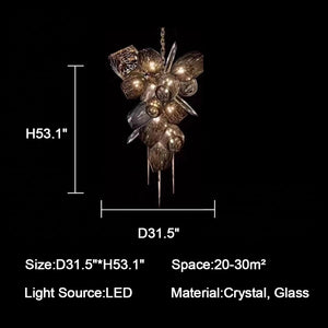 Modern Wine Glass Shape Chandelier Italian Light Luxury Light Fixture for Dining Room/Living Room - view 42
