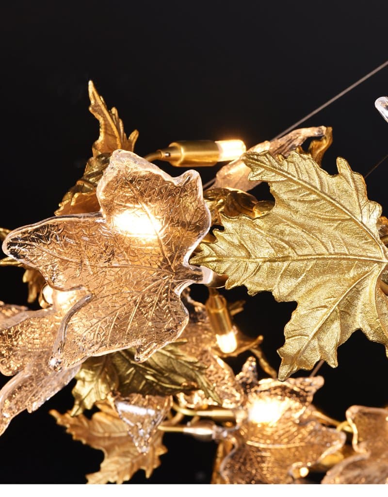 Branch Maple Leaf Crystal Chandelier - view 8