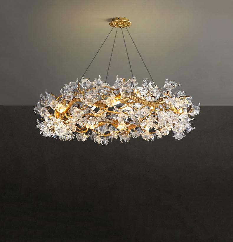 Branch Petal Crystal Round Chandelier - view 6