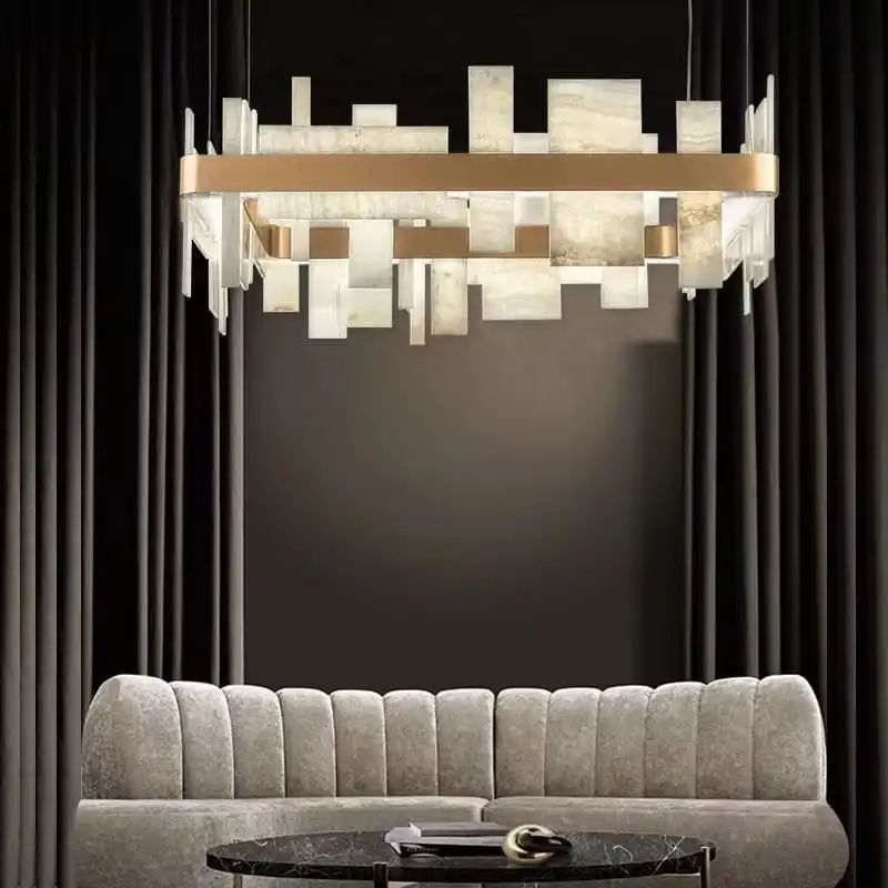 Alabaster Acropolis LED Square Chandelier - view 4