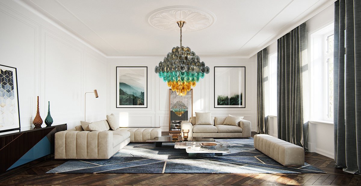 Bettina Round Chandelier, glass - view 10