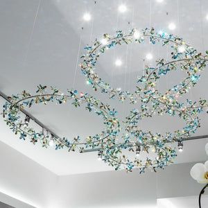 Modern Design Crystal Chandelier with Floral Crown Shape - view 2