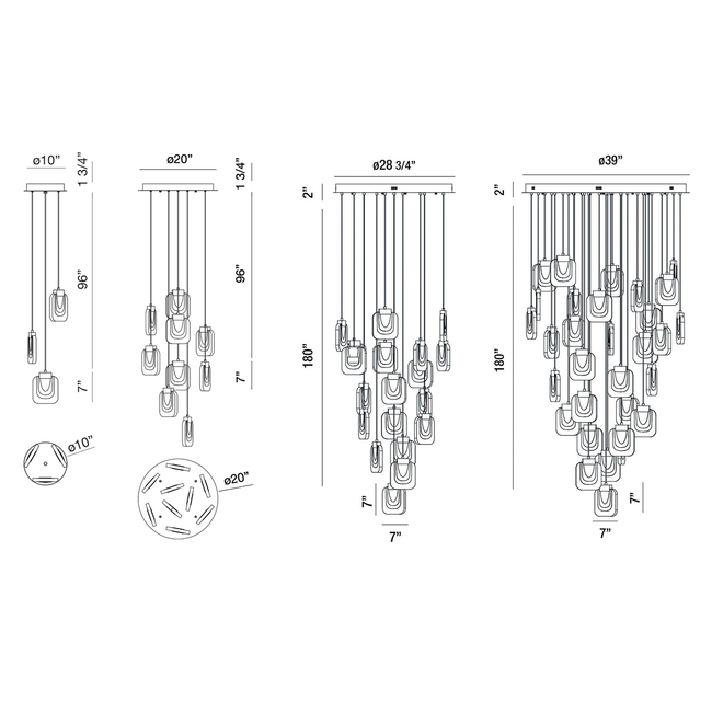 Solara Glass Chandelier - view 2