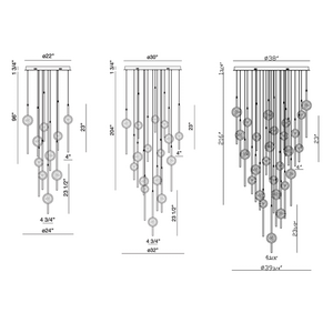 Velveton Seeded Glass Chandelier - view 2