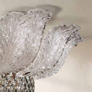 Extra Large Glass Petals Crystal Chandelier for High-ceiling - view 3
