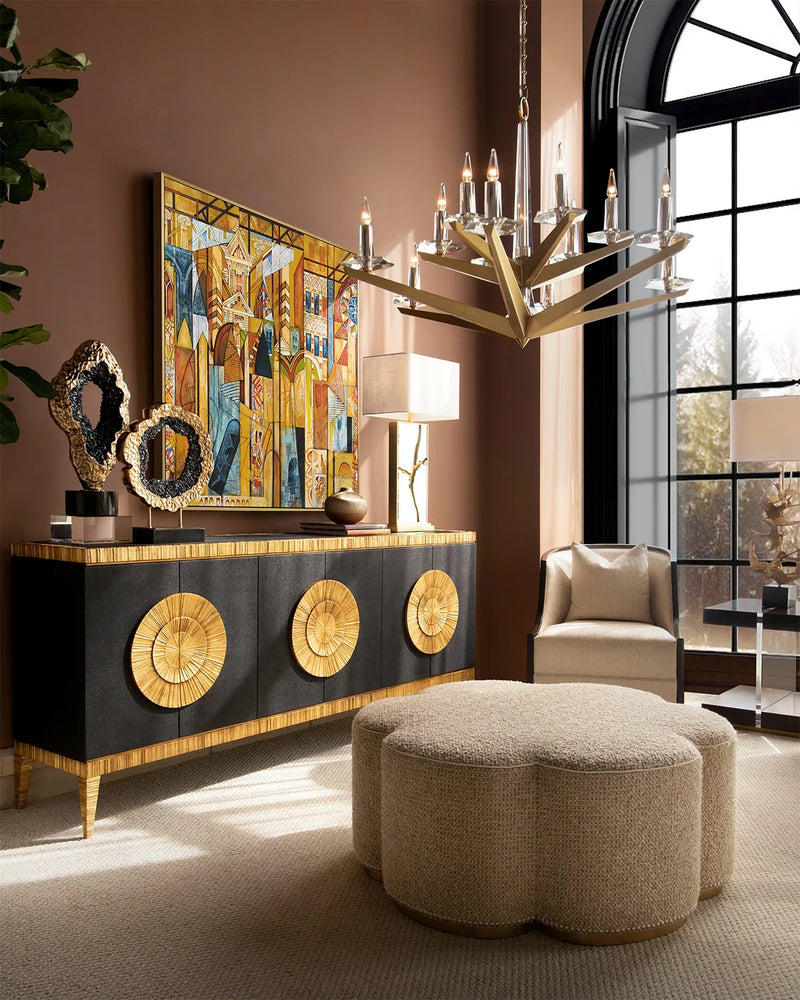 Antares Natural Brass Chandelier 48 inD