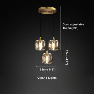 Bedroom Pendant Lighting Smoke Grey Clear Color - view 14