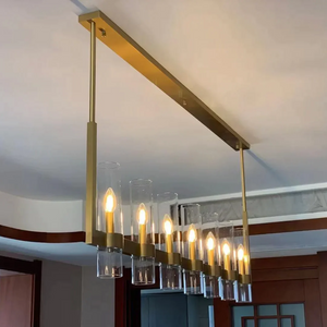 Ravion Linear Chandelier 59", solid brass - view 12