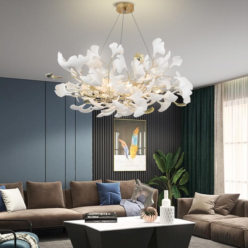 Ginkgo Chandelier Gold - view 2