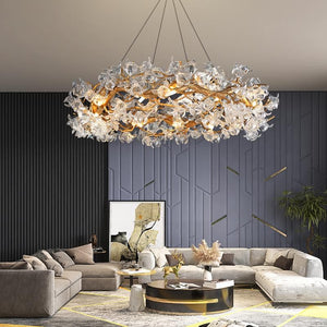 Branch Petal Crystal Round Chandelier - view 8