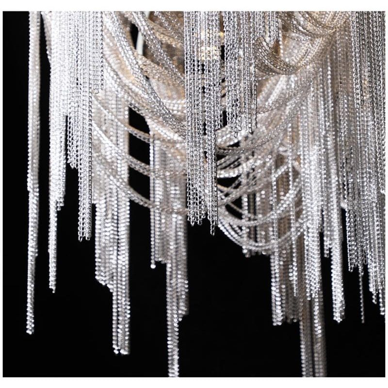 Liz Luxury Aluminum Chain Tassel Chandelier - view 11