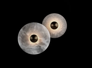 MEDIAN SCONCE / 16 Ø16" x D4", alabaster wall sconce - view 3