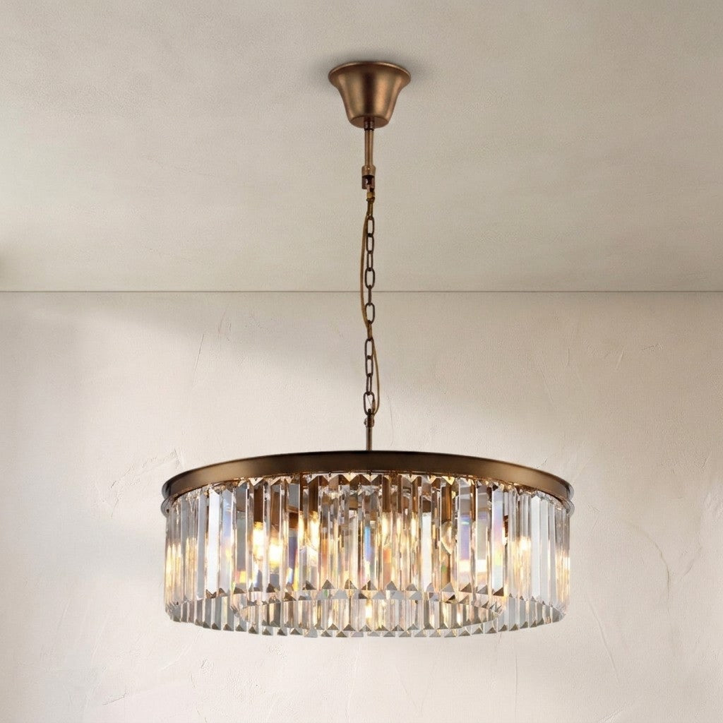 Falria 1-Tier Crystal Round Chandelier