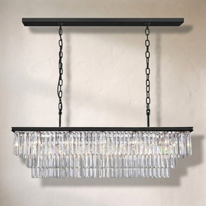 Falria 3-Tier Crystal Rectangular Chandelier, three-tier - view 5