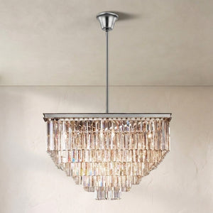 Falria 5-Tier Crystal Square Chandelier - view 2