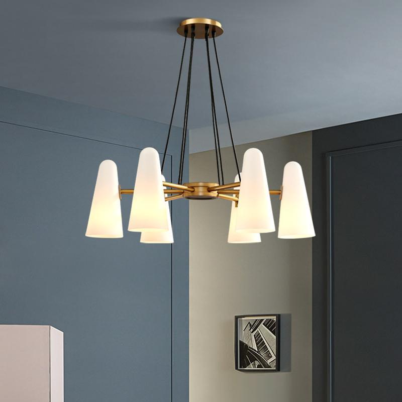 Kevin Alen White Chandelier 6 Lights Chandeliers