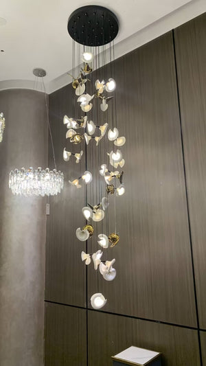 Modern Art Petunia Chandelier for Staircase/Foyer/Living Room - view 5