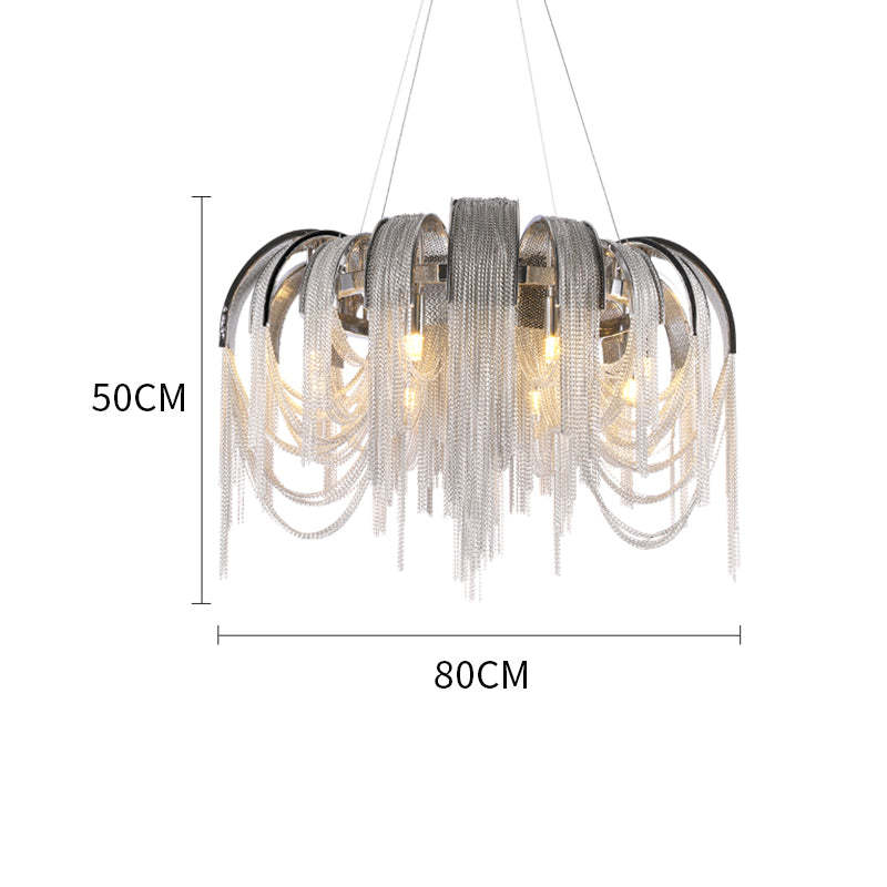Liz Luxury Aluminum Chain Tassel Chandelier - view 13