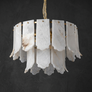 Hollis Modern Alabaster Round Pendant Light, chandelier - view 2