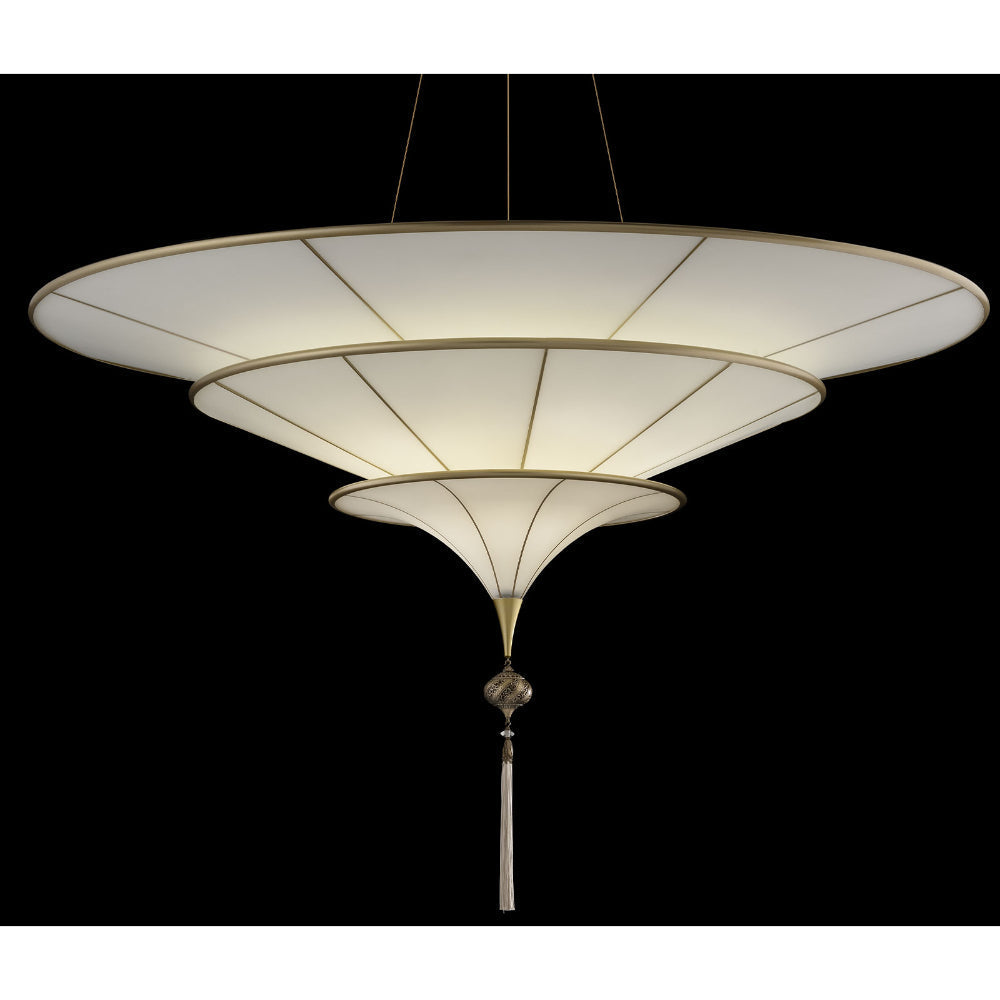 G120SH-3 IV Scheherazade 3 Tiers Vogue Glass Lamp Ceiling, three-tier chandelier