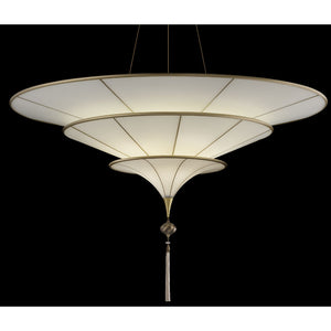 G120SH-3 IV Scheherazade 3 Tiers Vogue Glass Lamp Ceiling, three-tier chandelier