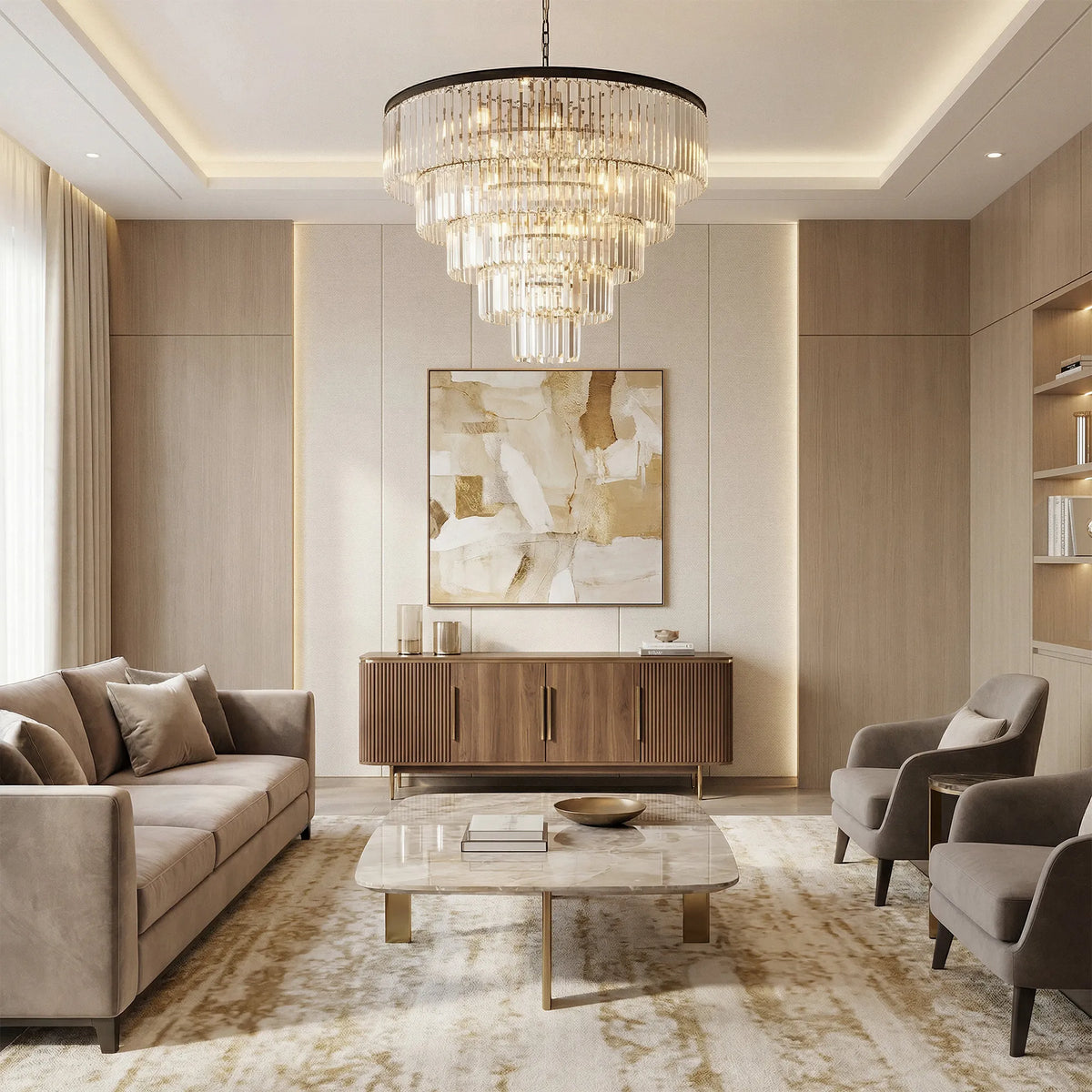 Leyland Tiered Round Chandelier - view 2