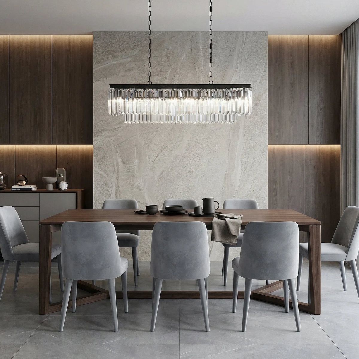 Leyland Tiered Rectangular Chandelier - view 4