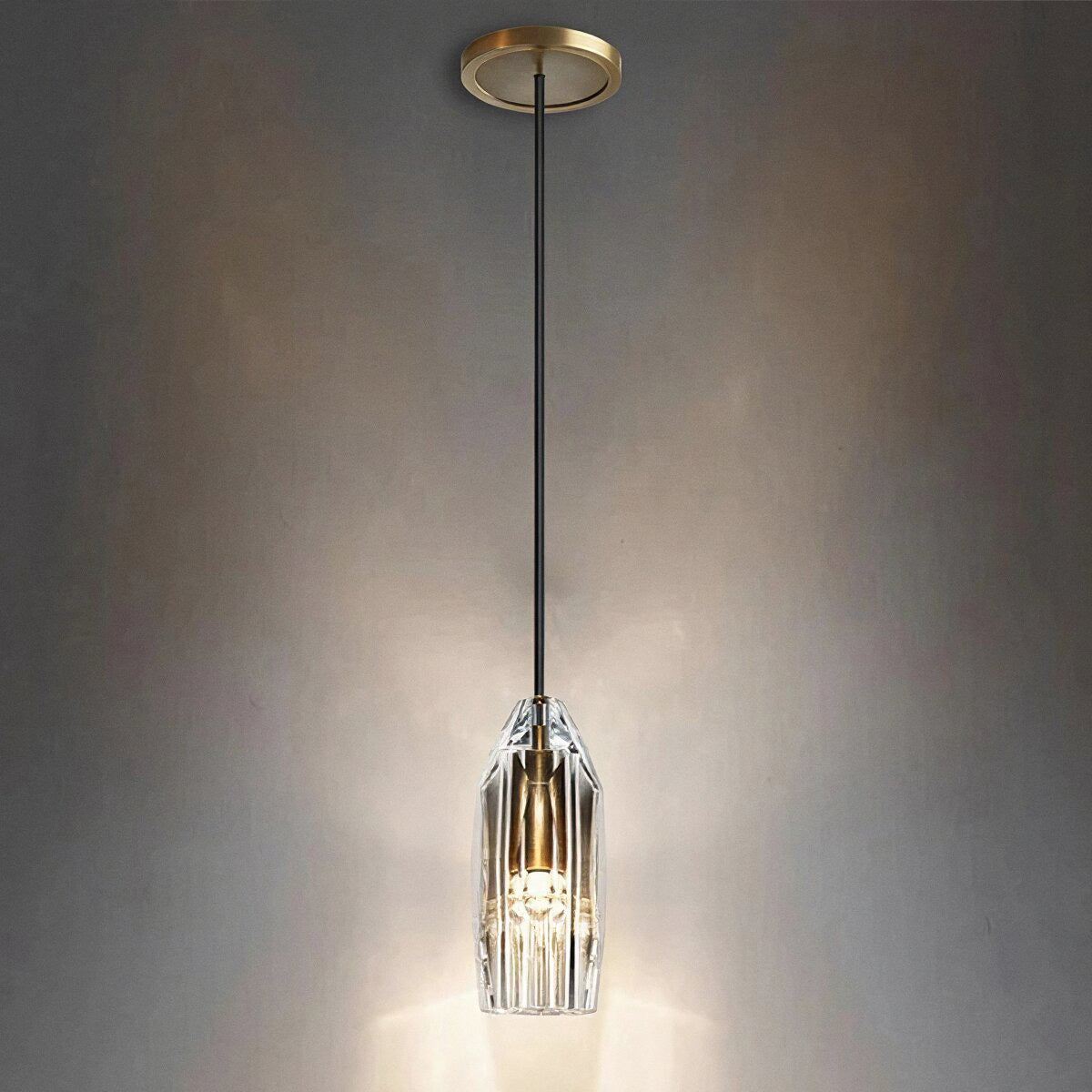 Chapt Crystal Shade Pendant Light, K9 crystal in brass - view 10