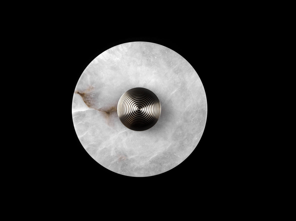 MEDIAN SCONCE / 11 Ø11" x D4", alabaster wall sconce - view 2