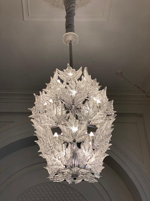 Modern Creative Clear Crystal Maple Leaf Chandelier for Living Room/Bedroom - view 15