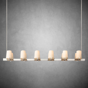 Prism Fabric Shade Linear Chandelier 49" 60" - view 7
