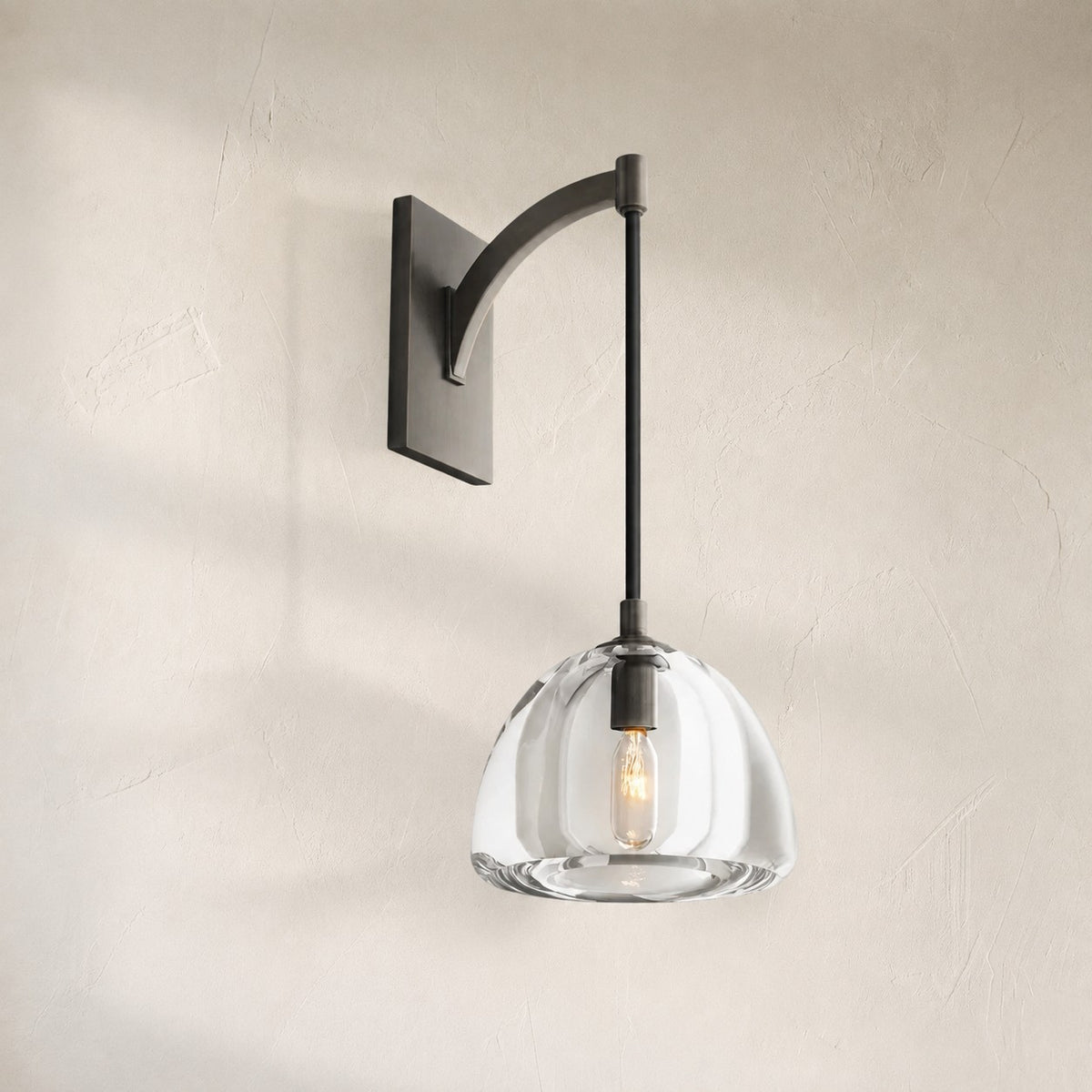 Haloid Modern Glass Wall Sconce