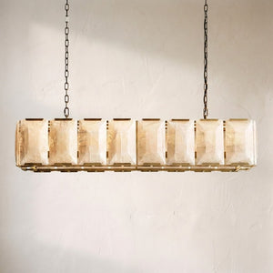 Harlew Calcite Rectangular Chandelier 54"