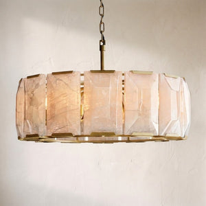 Harlew Calcite Round Chandelier 31"