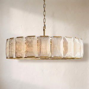 Harlew Calcite Round Chandelier 43"